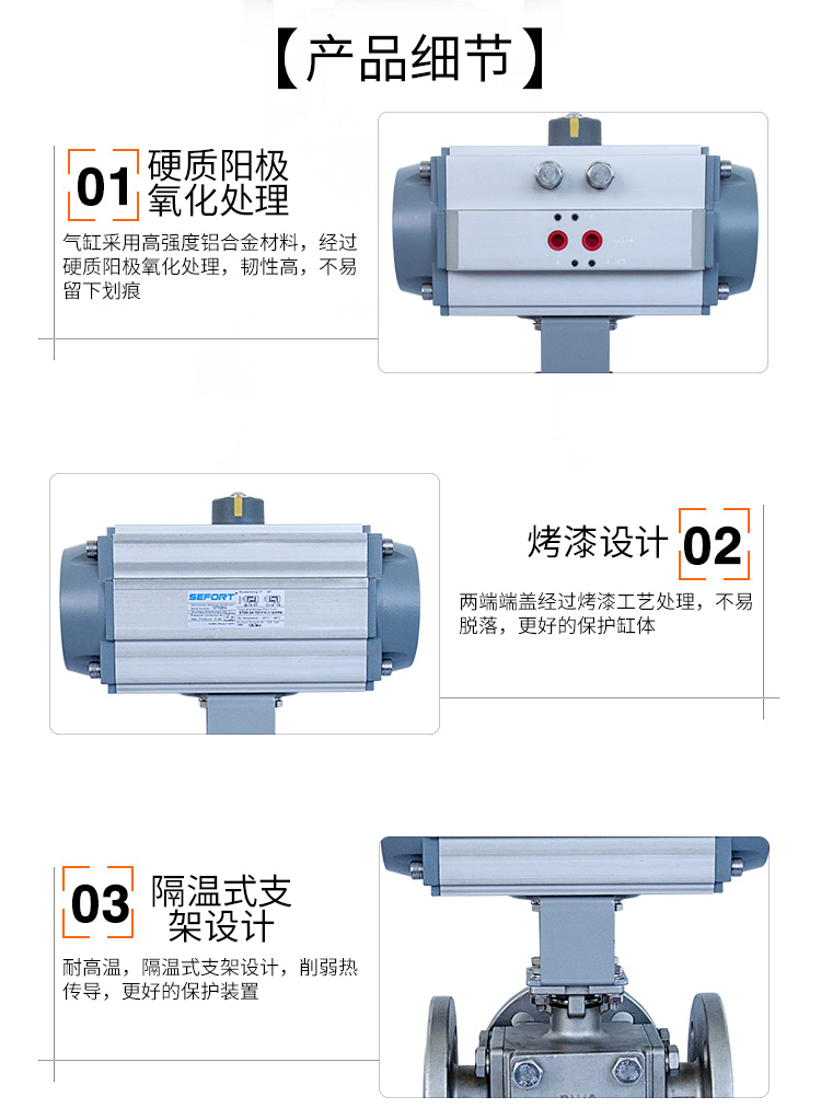 SEFORT氣動三通高溫球閥