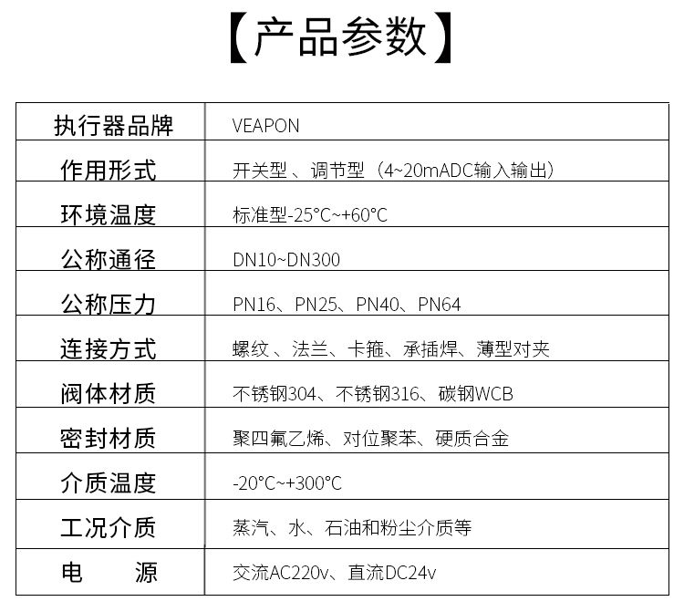 電動法蘭球閥參數