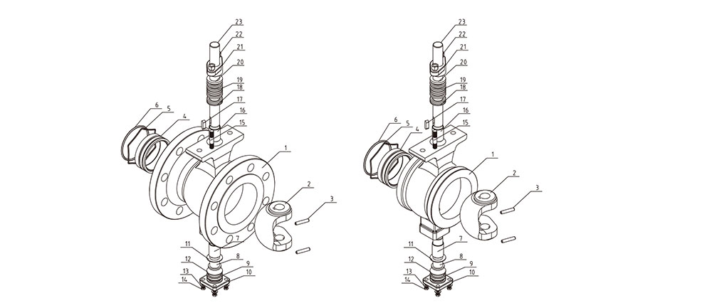調(diào)節(jié)閥/法蘭V型球閥結(jié)構(gòu)圖