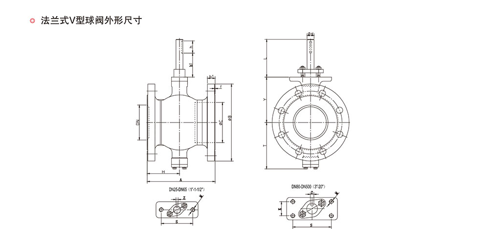 V型球閥結構圖